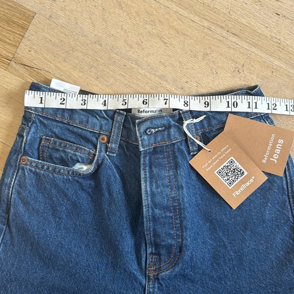 Reformation Cynthia High Rise Straight Long Jeans NWT - Picture 6 of 8